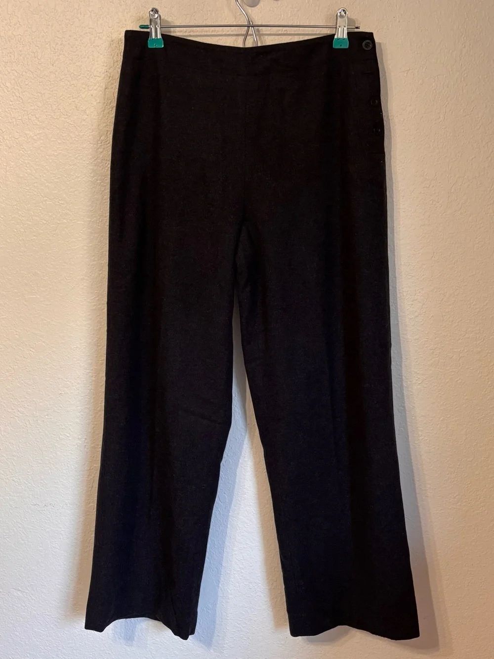 J. Crew Wool Side Button Trousers Size 6